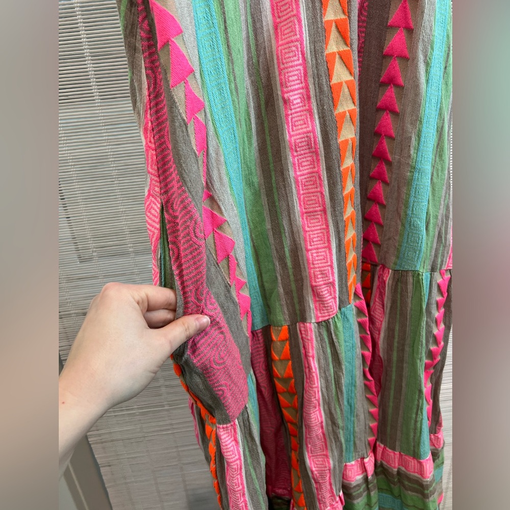 Elan Vibrant Pink, Orange, Green Maxi Dress - Picture 4 of 5